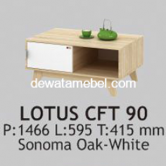 Meja Tamu - Activ Lotus CFT 90 / Sonoma Oak - White